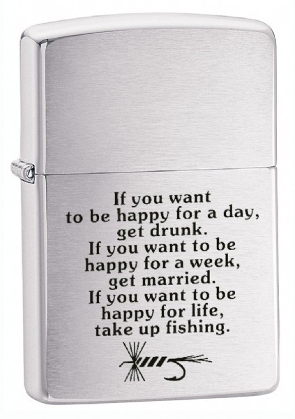 Zippo lighter: Fishing Poem